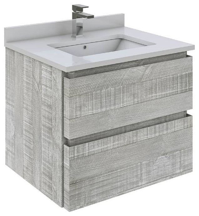 Fresca Formosa Modern 23" Ash Wall Hung Bathroom Cabinet