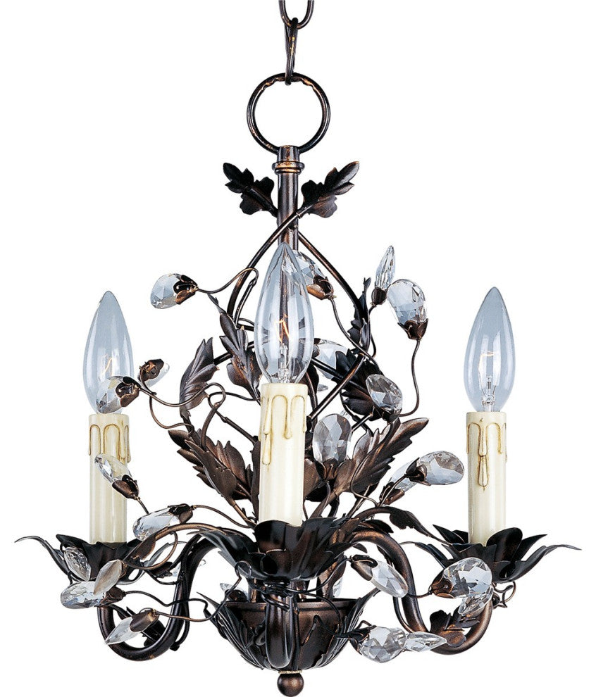 Maxim Lighting Elegante 3-Light Chandelier Oil Rubbed Bronze - 2855OI
