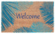 Natura Palm Border Outdoor Mat Blue 2'x3'