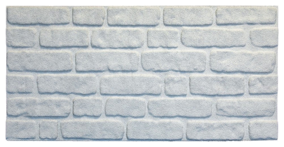 Faux Brick Wall 3D Wall Panels, White, Sample 10x10"