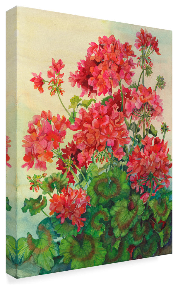 Joanne Porter 'Geraniums' Canvas Art, 19"x14"