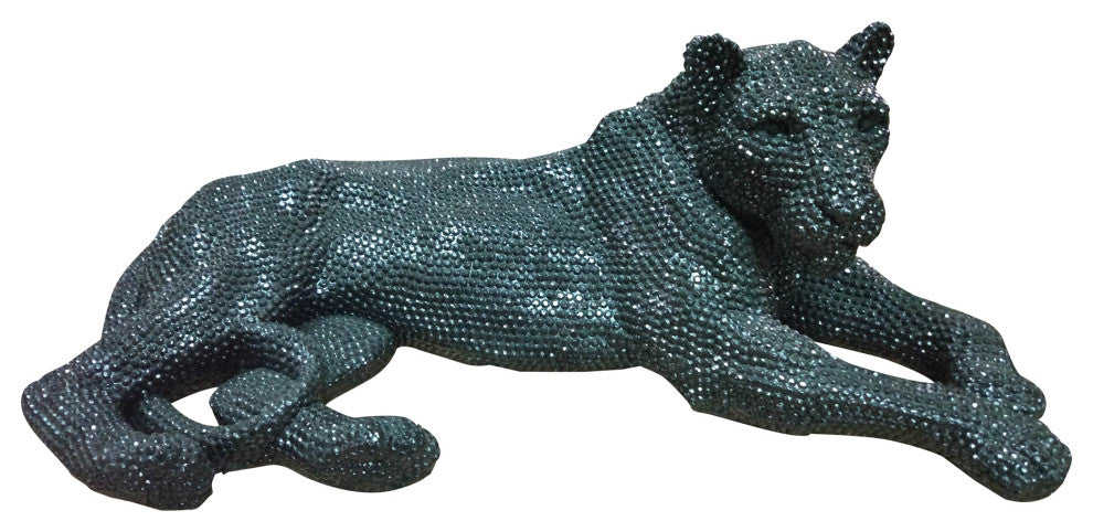 Contemporary Panthera Statue Small Black - Black