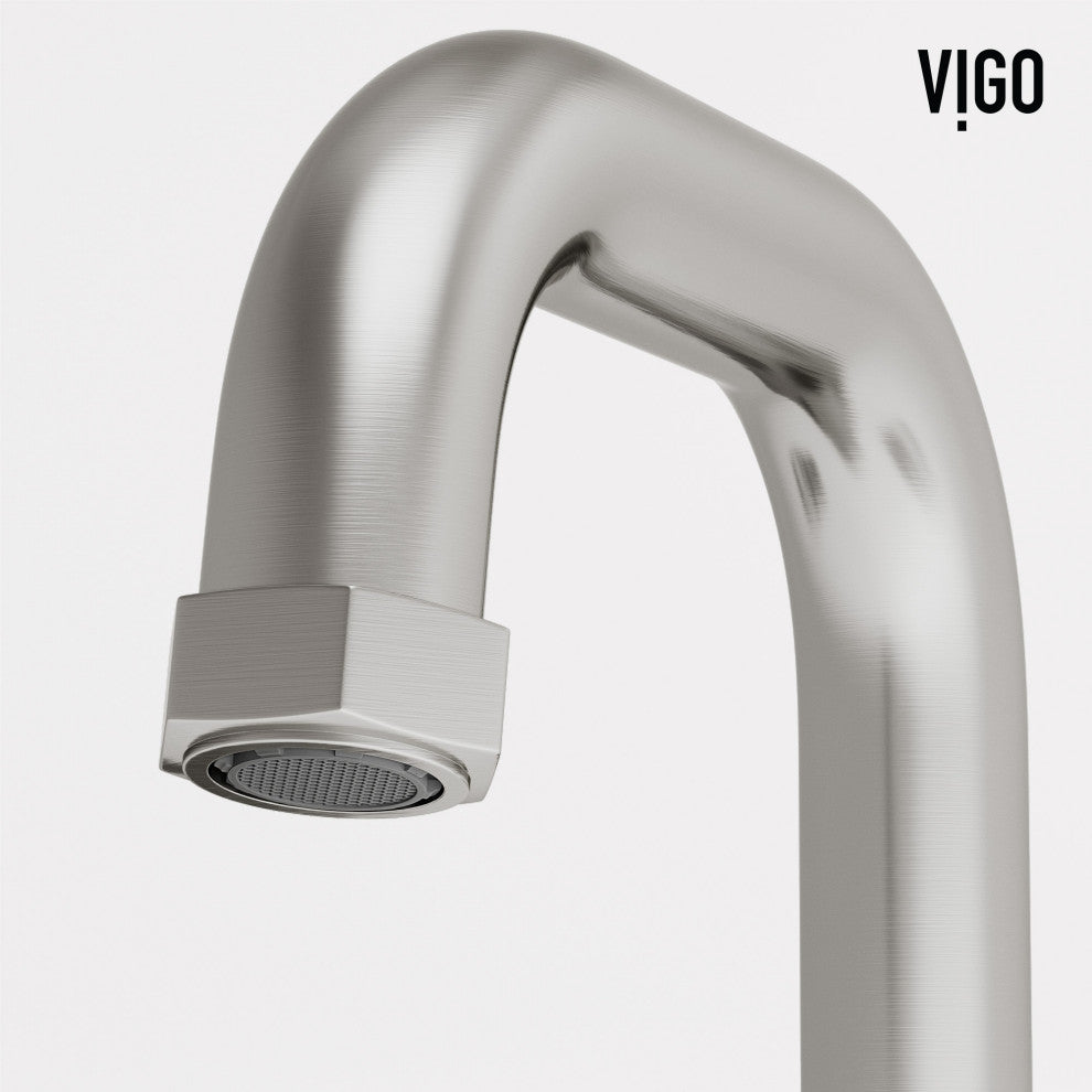 VIGO Hart 7" H 2-Handle Widespread Bathroom Faucet, Brushed Nickel