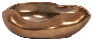 Matte Bronze Abstract Ceramic Bowl