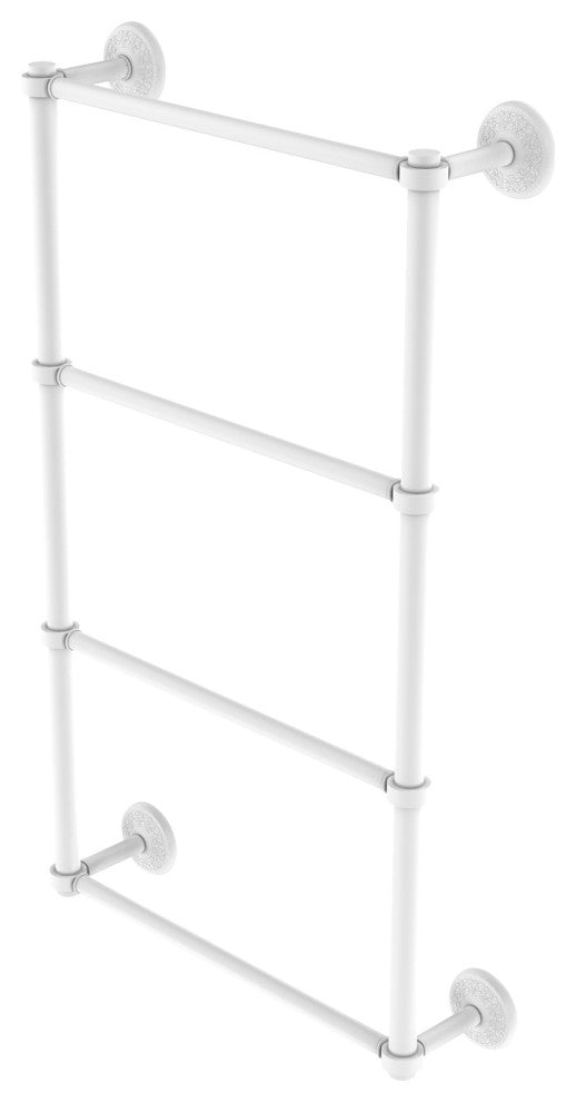 Monte Carlo 4 Tier 24" Ladder Towel Bar, Matte White
