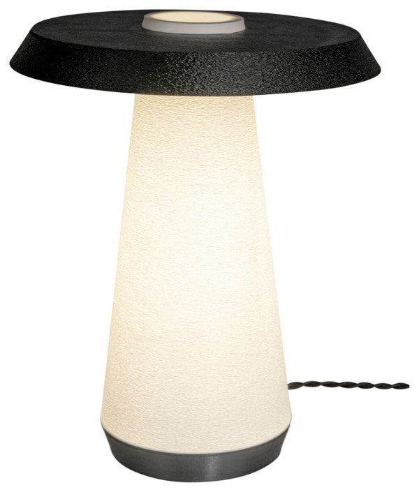 Mid-Century Minimalist Plant-Based PLA 3D Printed Dimmable LED Table Lamp, White