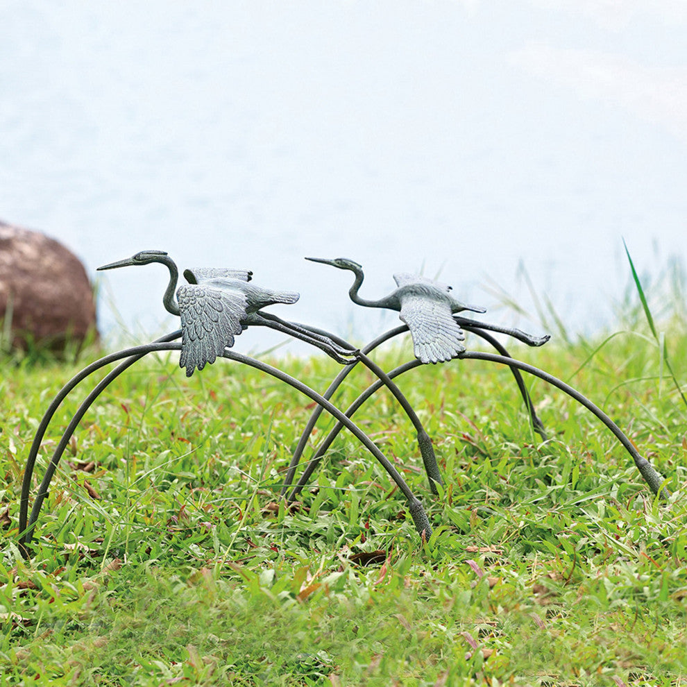 SPI Cranes and Reeds Garden Pair S