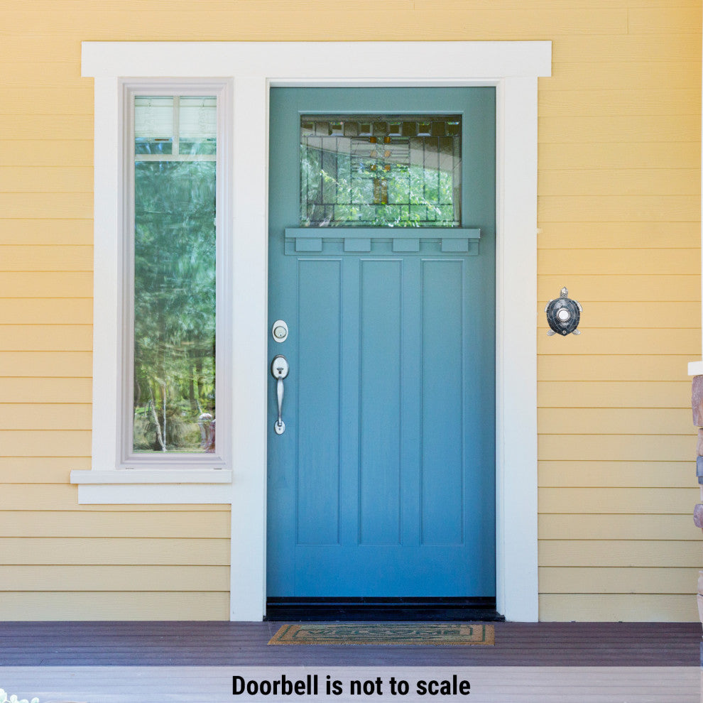 Blue Nickel Plated Turtle Doorbell