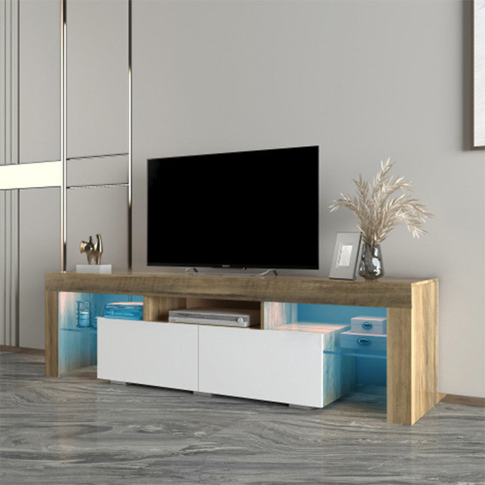 Vintage black TV cabinet MDF TV benches with Gray Walnut finish