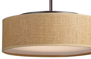 Maxim 10224 Prime 16"W LED Pendant - Oatmeal Linen / Oil Rubbed Bronze