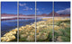 "Colorada Lagoon And Pabellon Volcano" Beach Wall Art, 4 Panels, 48"x28"