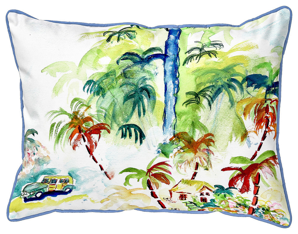 Betsy Drake Colorful Palms Small Pillow 11x14