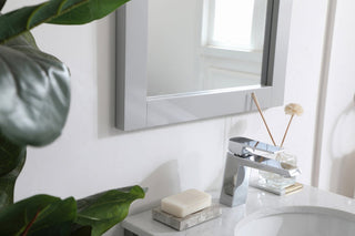 18" Contemporary Grey-Light Vanity Mirror