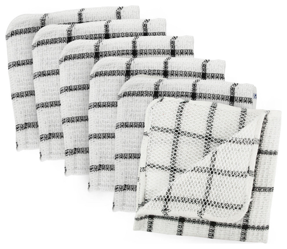 Black Scrubber Dishcloth Set of 6