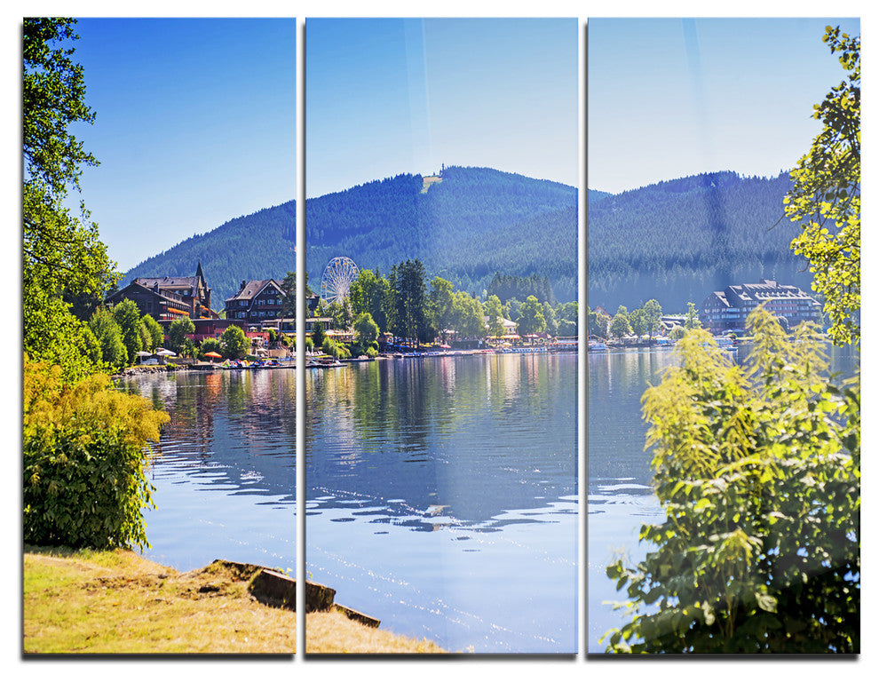 "Lake Titisee Black Forest Germany" Photo Metal Wall Art, 3 Panels, 36"x28"