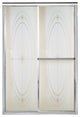 Sterling Deluxe Sliding Shower Door, Silver with Ellipse Glass Pattern