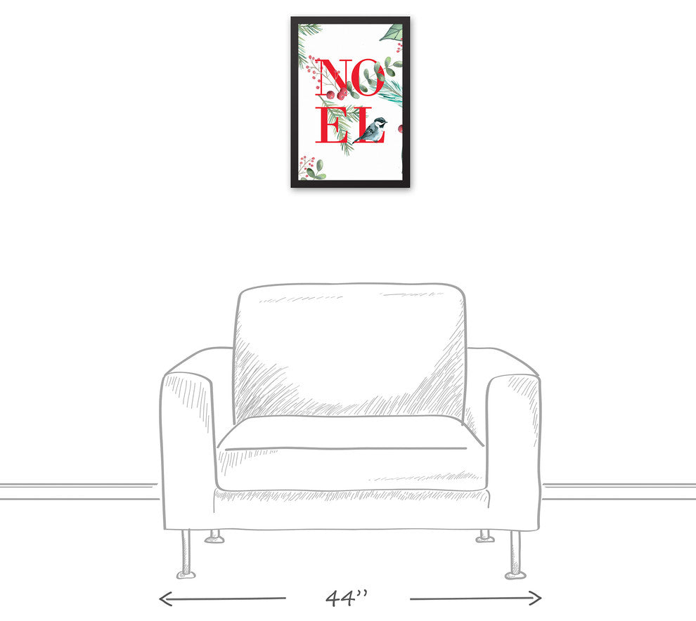 Christmas Noel 12x18 Black Framed Canvas