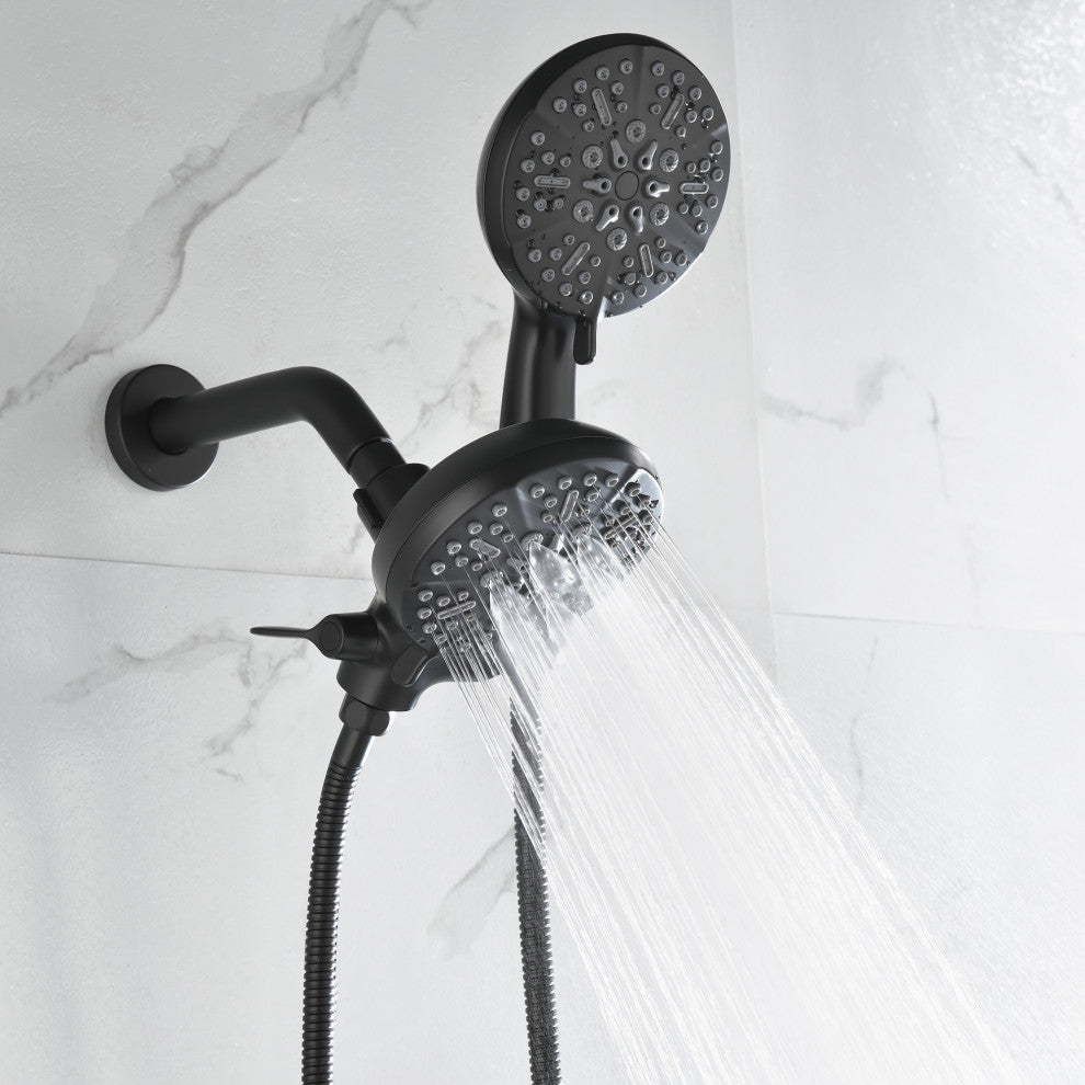 Multi Function Dual Shower Heads and Tub Faucet, Without Tub Spout