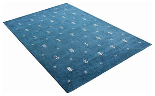 HAND KNOTTED LOOM SILK ECO-FRIENDLY RUGS-6'x9',Rectangle,Blue White,Contemporary