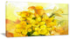 Bouquet of Yellow Narcissus Flowers, Large Floral Canvas Artwork, 32"x16"