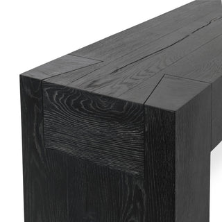 Bristol Cracked Oak 72" Console Table by Kosas Home, Meadow Black
