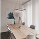 Gabriel Contemporary 1 Light Matte Black White Metal Chandelier