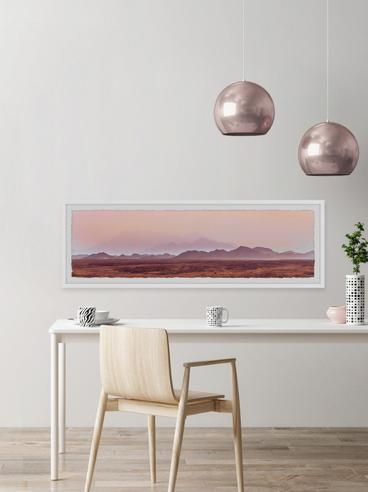 "Desert Horizon" Framed Painting Print, 30x10