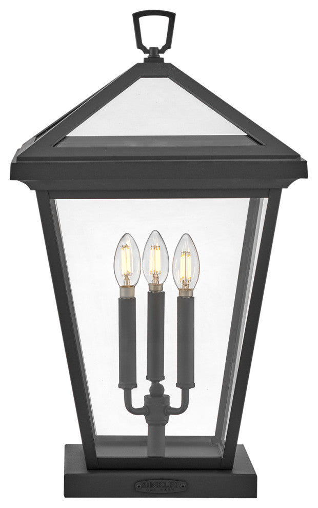 Hinkley Alford Place 25.75" Large Pier Mount Lantern, Museum Black