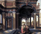 Dirck Van Delen Elegant Figures in a Loggia, 20"x25" Wall Decal