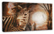 Vintage Style African Zebra, African Canvas Art Print, 32"x16"