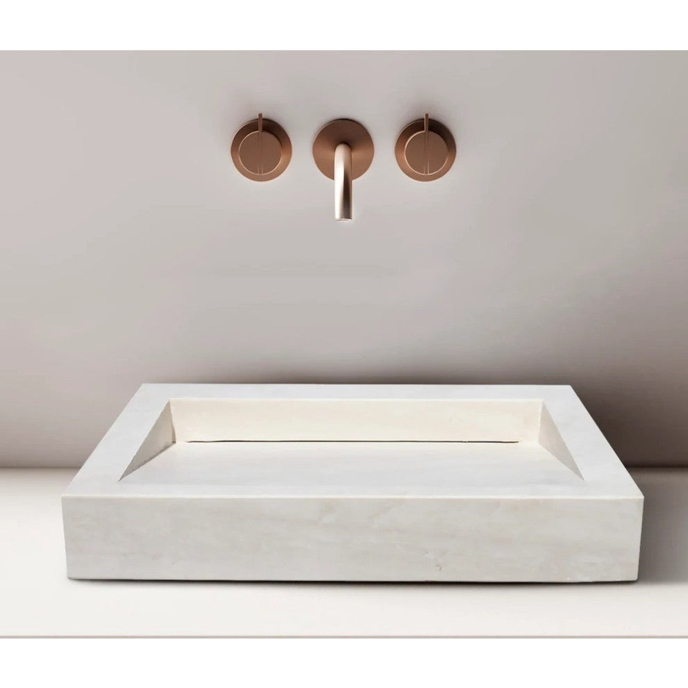 Limestone Rectangular Sink Honed (W)18" (L)21.4" (H)4"