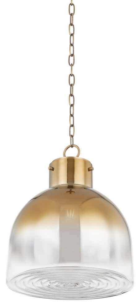 1-Light Pendant, Patina Brass