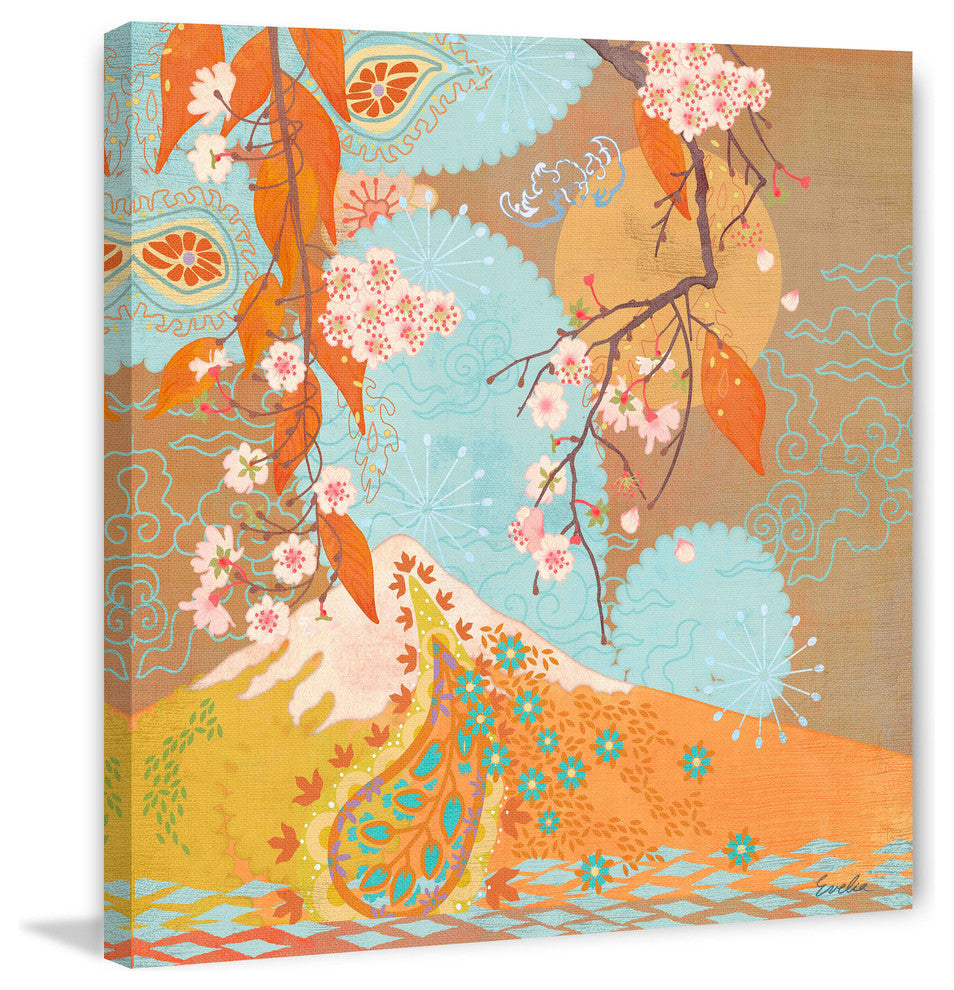 "Autumn Flowering Cherry II" Painting Print on Canvas by Evelia