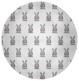 Bunny Fluffle Easter Chenille Rug, Laurel Tree Green, 5' Round
