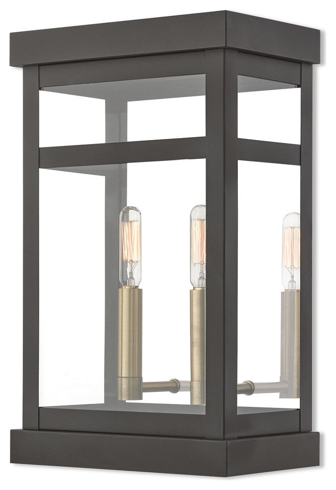 2 Light Outdoor Wall Lantern, Bronze