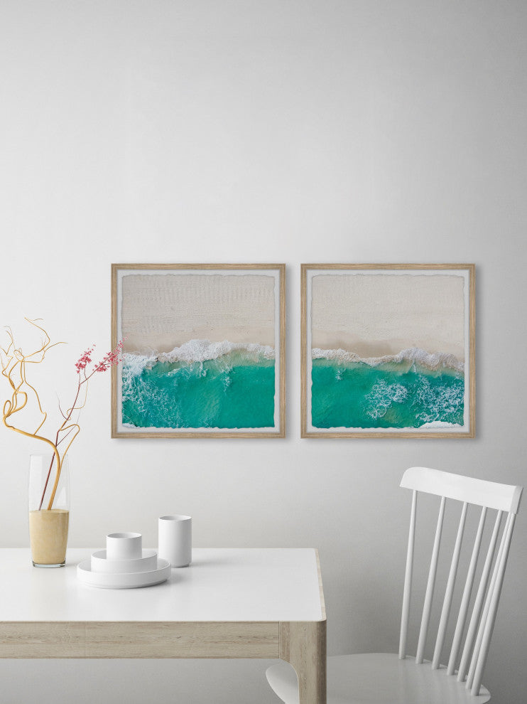 Beach and Sunshine Diptych, Set of 2, 12x12 Panels