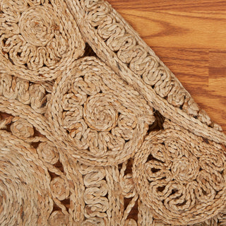 Sunshine Organic Jute Braided Area Rug, 8' Round