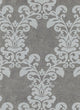 Modena, Classic Floral Elegant Light Gray, White Wallpaper Roll