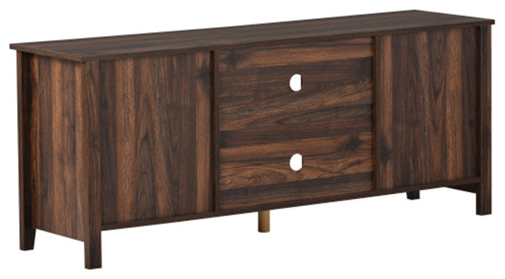 60 inch Retro TV Stand adjustable panels Open Style TV Cabinet