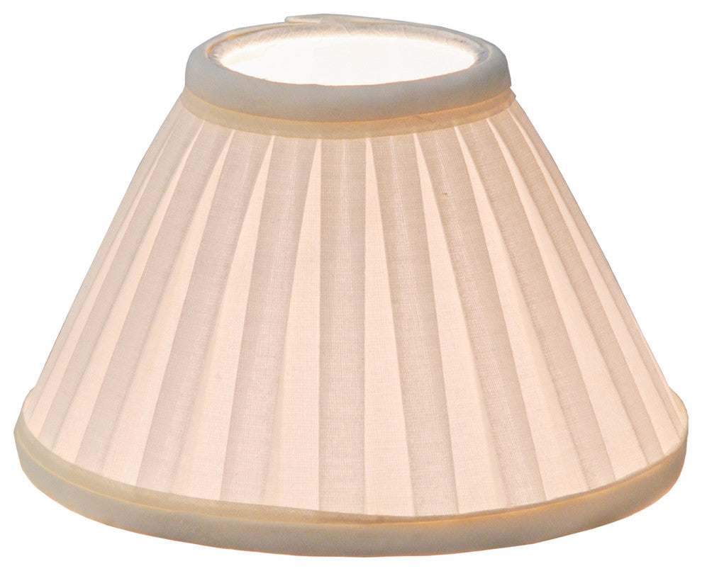 Meyda Lighting 7"W X 5"H Laura Cream Box Pleat Fabric Shade