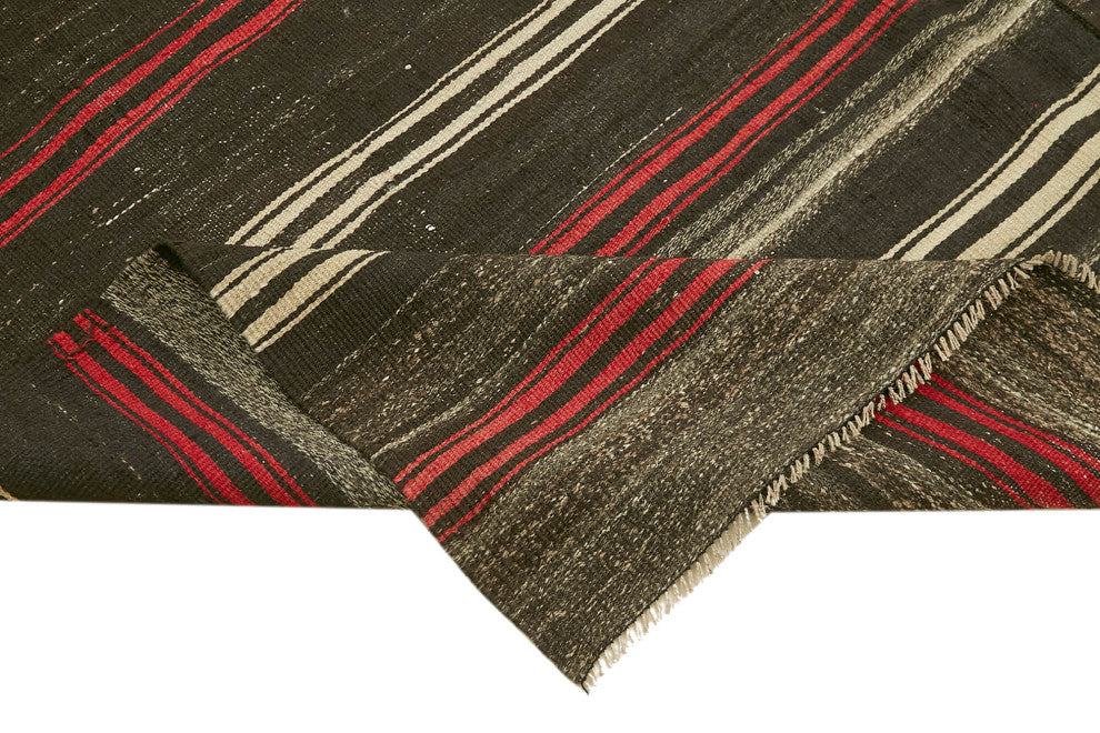 Rug N Carpet - Handmade Turkish 7' 9'' x 12' 5'' Vintage Goat Hair Kilim Rug