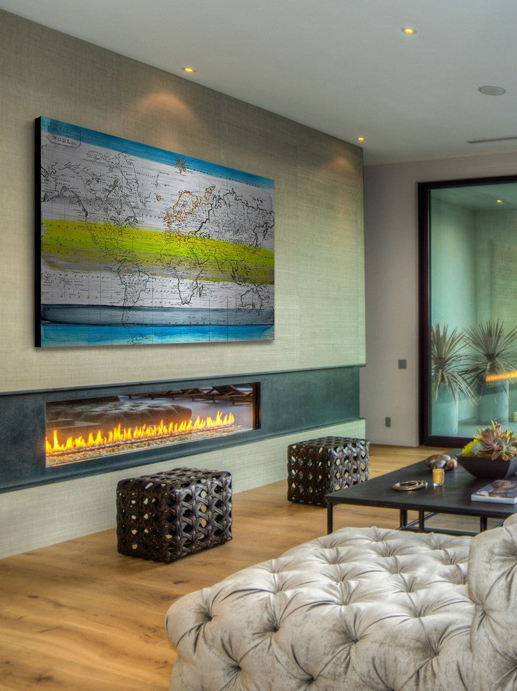 "Global Greeners" Print on Brushed Aluminum, 45"x30"