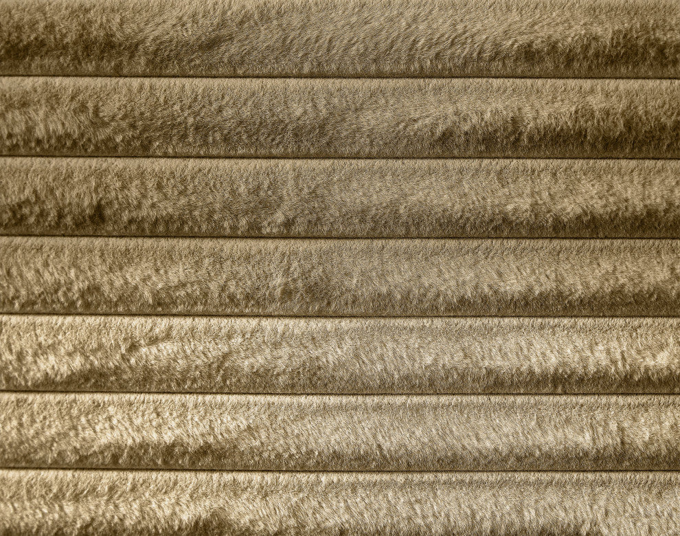 Drew Upholstered Bed, Camel, Queen, Corduroy Fabric
