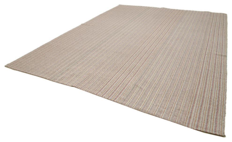 Rug N Carpet - Hand-knotted Turkish 10' 5'' x 13' 6'' Flatweave Wool Kilim Rug