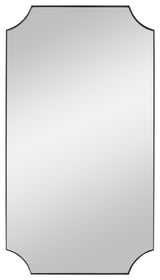 Uttermost Lennox Black Scalloped Corner Mirror