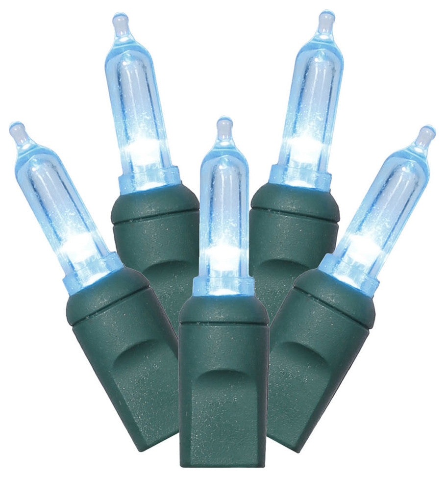 Vickerman X6G7532 50 Teal Italian Led, 25' Christmas Single Mold Light Strand