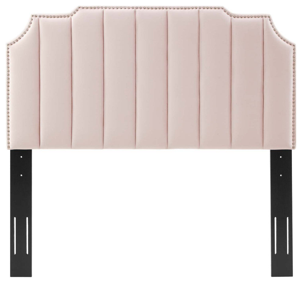 Headboard, Twin Size, Velvet, Pink, Modern Contemporary, Bedroom Master Suite