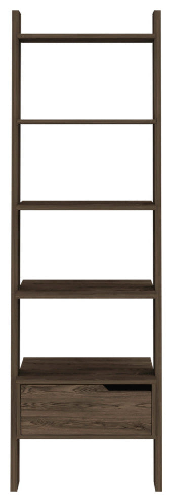 Hamburg Ladder Bookcase Dark Walnut