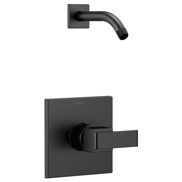 Delta Ara Monitor 14 Series Shower Trim, Less Head, Matte Black, T14267-BLLHD