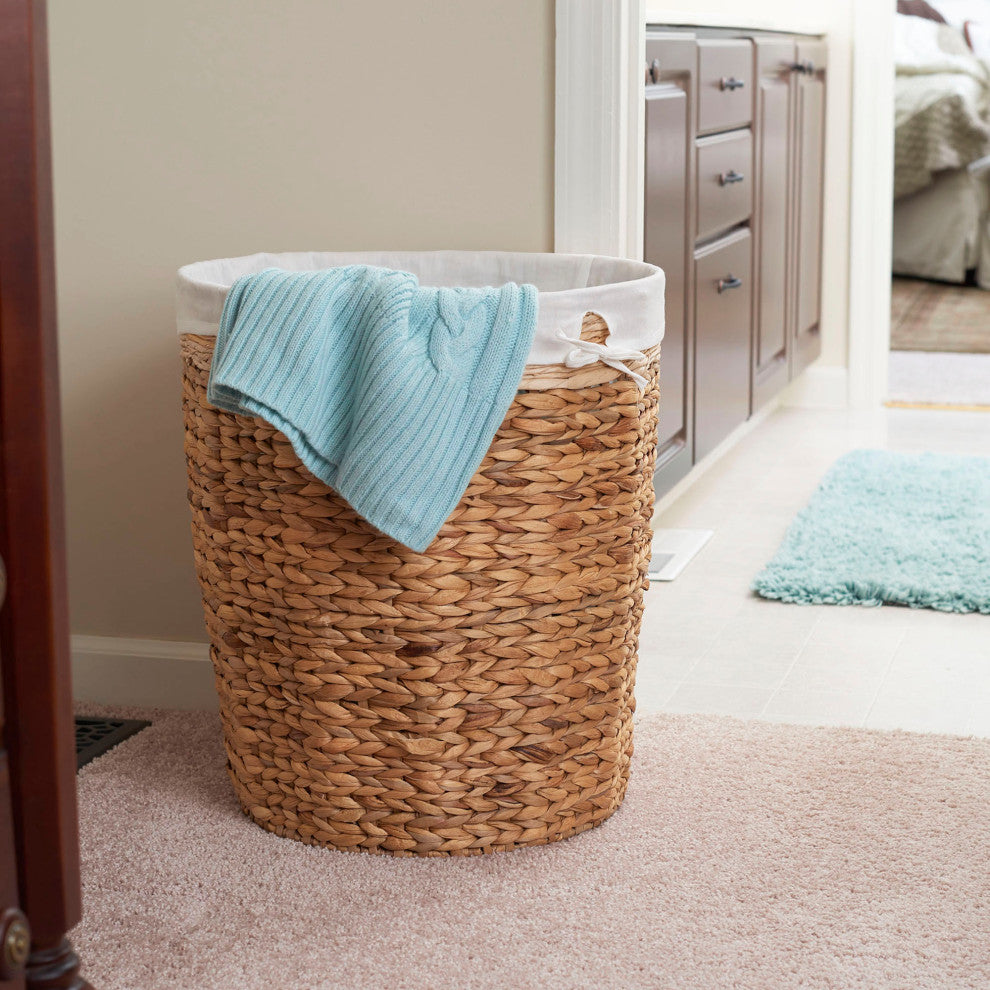 Wicker Basket Laundry Hamper With Liner